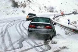 پلیس راه  |    لغزندگی جاده های البرزبه دلیل بارش برف و باران 