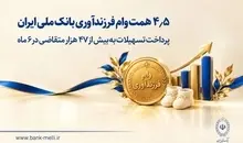 ۴.۵ همت وام فرزندآوری بانک ملی ایران؛ پرداخت تسهیلات به بیش از ۴۷ هزار متقاضی در ۶ ماه

