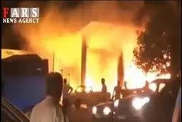 درانفجار پمپ بنزین چند نفر زخمی شدند