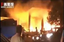 درانفجار پمپ بنزین چند نفر زخمی شدند