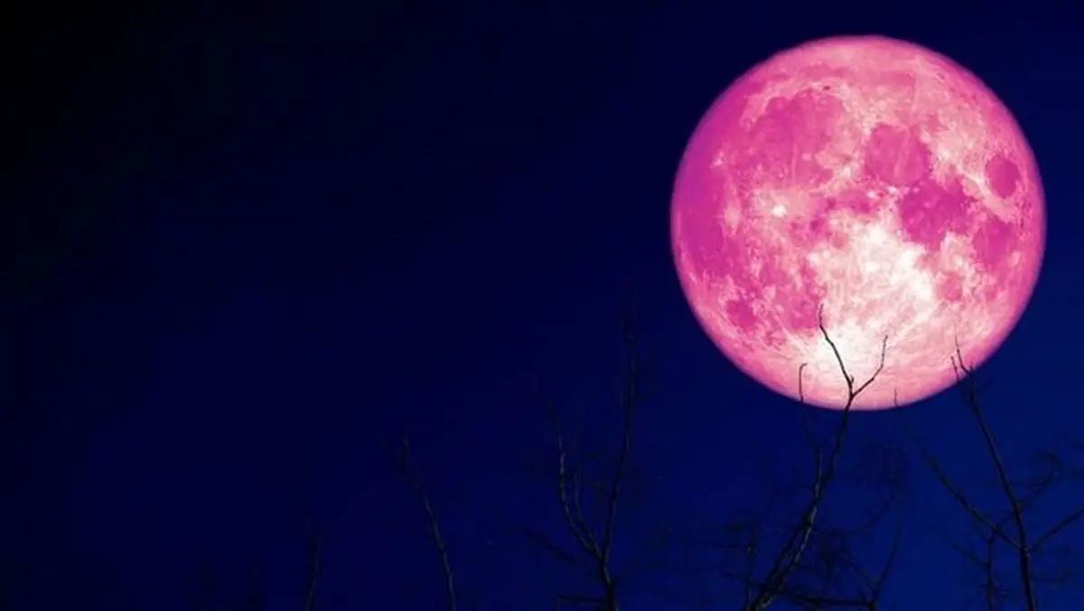 درخشش ابَر ماه "توت فرنگی" در روز پنجشنبه + عکس 