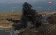 لحظه انهدام یک سد در خاک اوکراین توسط نیروهای روسیه+ویدئو