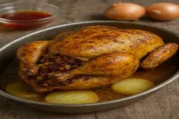 طرز تهیه مرغ شکم پر بدون فر | سریع با مرغ غذای مجلسی بپز + ویدیو 