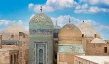 برف پاییزی در اردبیل | جلوه‌ای تازه از مجموعه جهانی شیخ صفی‌الدین +ویدئو