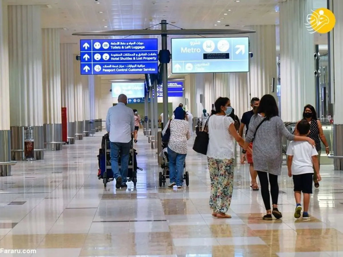 رعایت پروتکل‌های بهداشتی  کرونایی در فرودگاه دبی +عکس