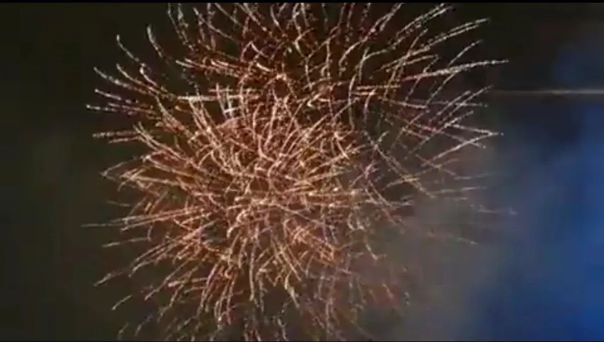 آتش‌بازی پل طبیعت به مناسبت سال نو+ویدئو
