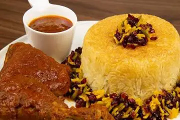 راز زرشک پلو با مرغ مجلسی و رستورانی