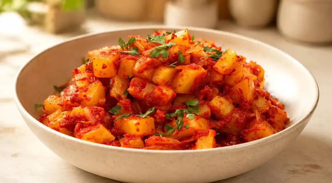 ناهار دو پیازه سیب زمینی شیرازی با رب درست کن | طرز تهیه دو پیازه سیب زمینی شیرازی با رب؛ ساده و فوری 