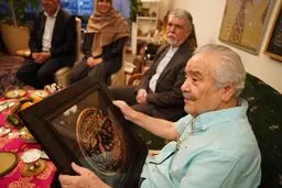 دیدار وزیر ارشاد با استاد قباد شیوا در منزل شخصی