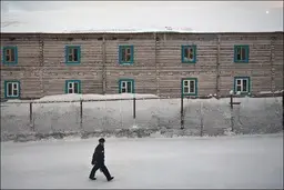 او در برف آمد