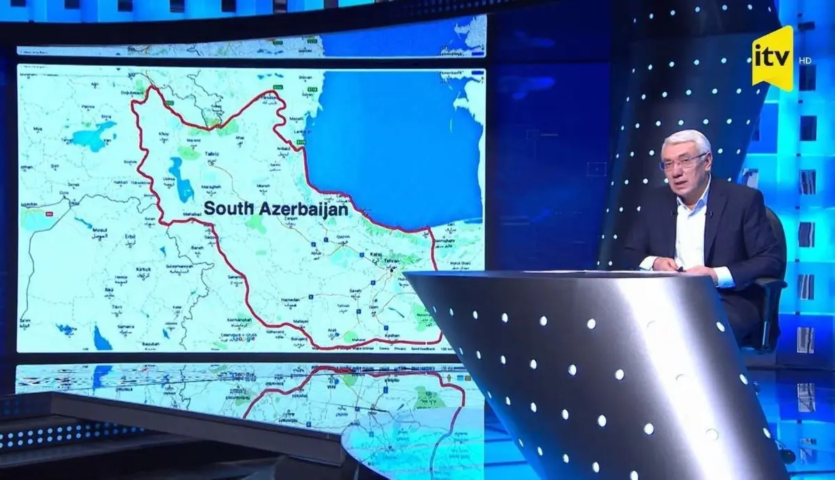 اقدام جدید و مضحک تجزیه طلبان | کانال خبری رژیم باکو  نقشه ی "آذربایجان جنوبی" که تهران، پایتخت ایران را نیز شامل می‌شود منتشر کرد!