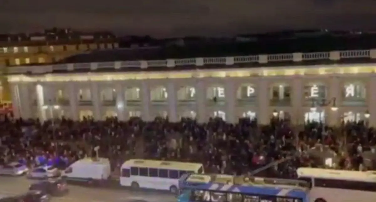 بزرگترین تظاهرات ضدجنگ در روسیه+ویدئو