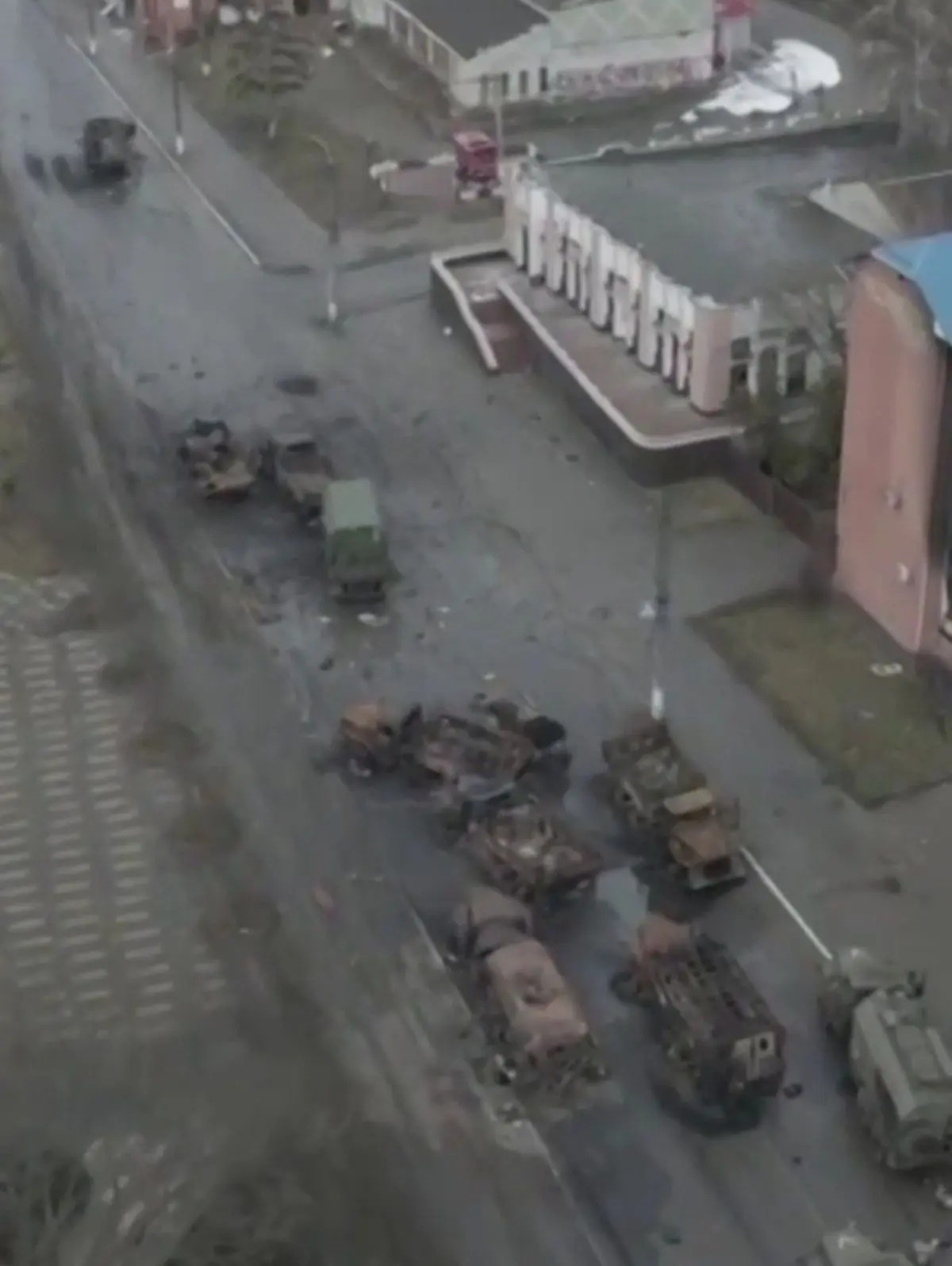 تصاویر هوایی از میزان خرابی‌های جنگ در یکی از شهرهای اوکراین+ویدئو
