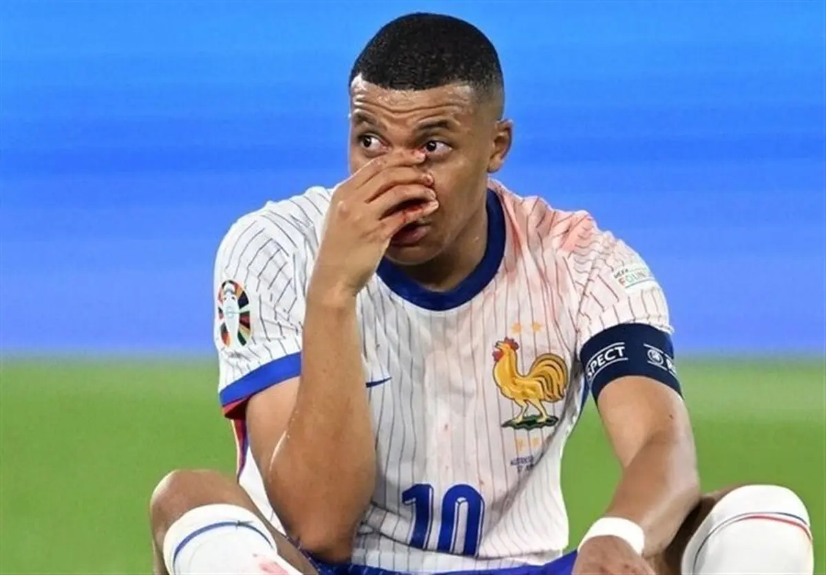کیلیان ام‌باپه دور دوم مرحله گروهی یورو ۲۰۲۴ را از دست داد | وی با ماسک بازی‌ها را ادامه خواهد داد