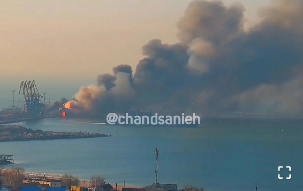 ویدئویی با کیفیت بالا از لحظه‌ی انهدام کشتی جنگی روسیه توسط اوکراین