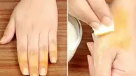 اگر لکه زردچوبه روی ناخنت مونده با این روش سه سوته پاکش کن! | ترفند  پاک کردن لکه زردچوبه از روی دست و ناخن + ویدئو