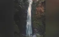 آبشاری منحصر به فرد در مازندران+ویدئو