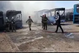 
آتش‌ سوزی تعمیرگاه خودرو در تهران