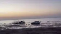 حادثه هنگام خودروسواری در ساحل چریف عسلویه+ویدئو