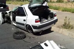 جاده کرمان خونین شد | تصادف وحشتناک پژو در کرمان+ویدئو