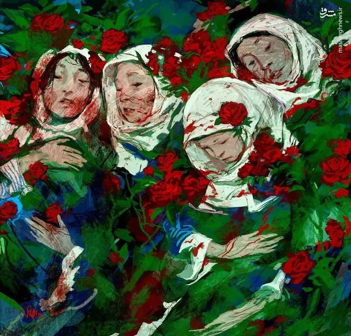 نقاشی جدید روح الامین برای نوگلان افغانستان + عکس