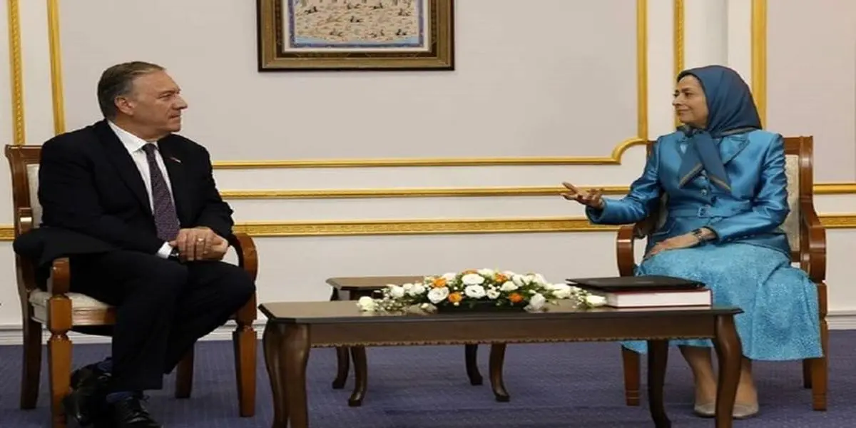 دیدار مایک‌پمپئو وزیر خارجه دولت ترامپ با مریم رجوی  +ویدئو