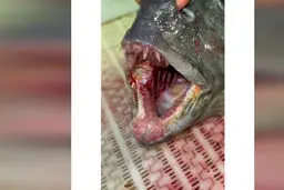 گرگ ماهی که گوشت میخورد + ویدئو