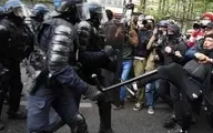 پاریس صحنه درگیری‌های شدید بین پلیس و معترضان همزمان با روز کارگر