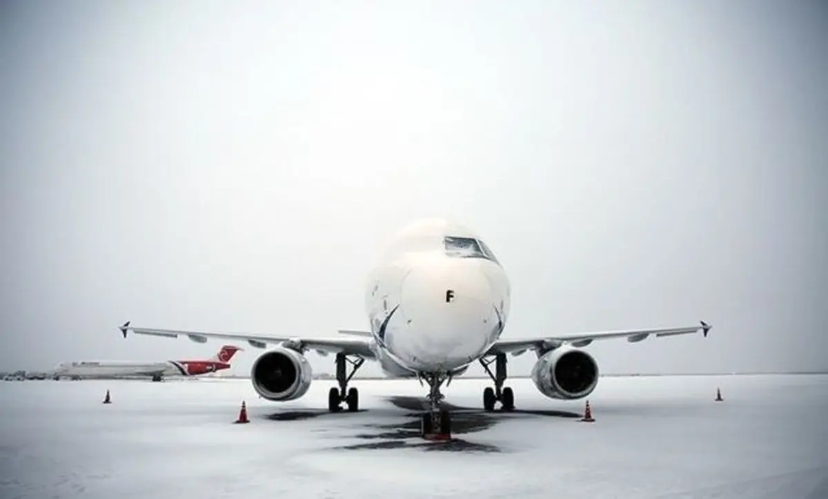 برف و باران در ایران، پروازهای مهرآباد را زمین‌گیر کرد!