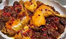 خورش مرغ متفاوت و خوشمزه با رب انار و زعفران | دیگه خورش تکراری نپز! +ویدئو