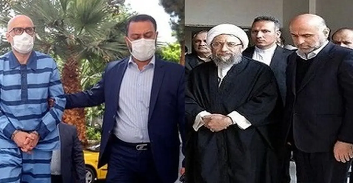  یکی از مهم ترین مهره های دستگاه قضایی را با لباس زندان مقابل قاضی نشاندند.