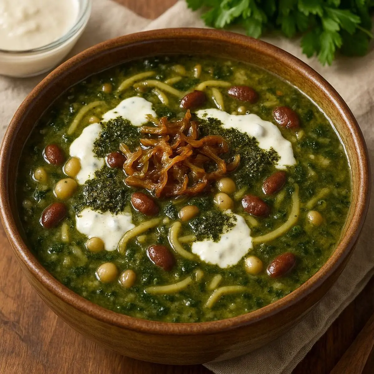 طرز تهیه آش رشته مجلسی برای عصر پاییزی + ویدیو 