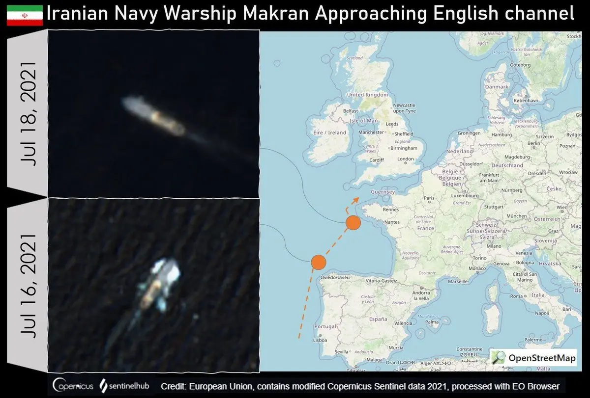 دو کشتی جنگی ایرانی به سواحل بریتانیا رسیدند  + عکس