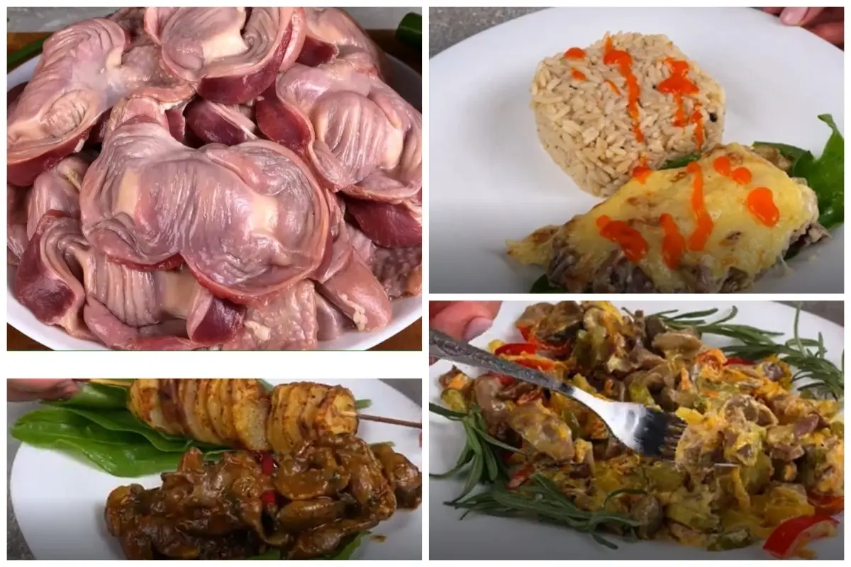 4 نوع غذایی که آلمانی ها با سنگدان مرغ می پزند + دانلود ویدئو