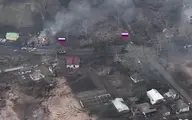نبرد دیدنی یک دستگاه تانک T-64BV ارتش اوکراین با کاروان نظامی روس+ویدئو 