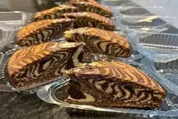 طرز تهیه کیک زبرا | طرز تهیه کیک دو رنگ ساده