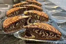 طرز تهیه کیک زبرا | طرز تهیه کیک دو رنگ ساده