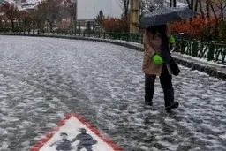 کاهش دما و یخ بندان سطح زمین در تهران