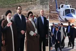 تصویر هلیکوپتر سوخته شده رئیس جمهور و همراهانش 