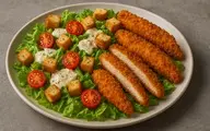 طرز تهیه سالاد سزار | بیا تا صفر تا صد سالاد سزار رستورانی رو بهت یاد بدم!+ویدئو