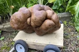 بزرگ‌ترین سیب‌زمینی جهان، کدو از آب درآمد!