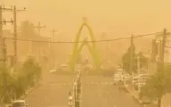 توده گرد و خاک جدید در راه خوزستان |  آسمان در حسرت رنگ آبی+ ویدئو 