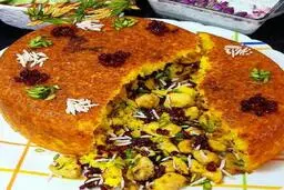 ته چین مرغ و بادمجون، غذایی مجلسی و خوشمزه!
