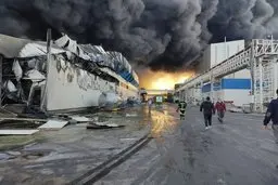 
آتش‌سوزی گسترده در شرکت طبیعت زرندیه