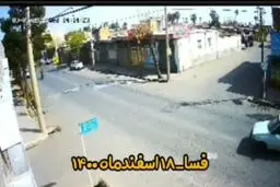 حادثه عجیب در فسا شیراز | انفجار پس از تصادف موتور با پراید!+ویدئو