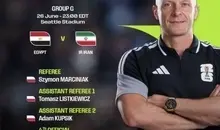 داور دیدار ایران و مصر مشخص شد