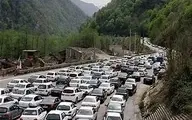 ترافیک چند کیلومتری در جاده چالوس | چالوس در این تعطیلات چند روزه قفل شد +ویدئو