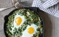 برای صبحانه املت اسفناج درست کن، خیلی مقوی و خوشمزه | طرز تهیه نیمرو اسفناج مقوی و خوشمزه 