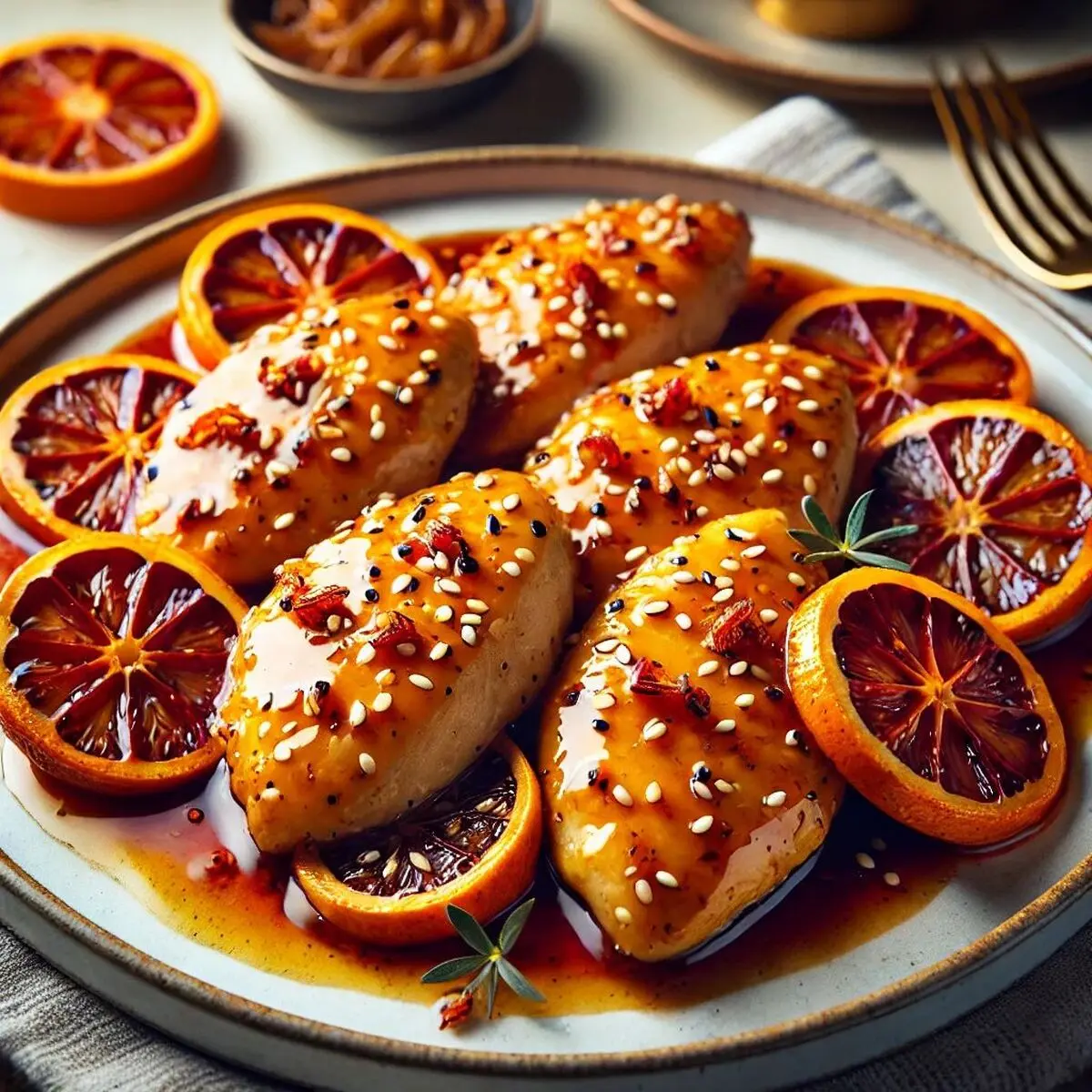طرز تهیه فیله مرغ پرتقالی | دیگه مرغ تکراری نپز +ویدئو