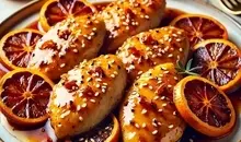طرز تهیه مرغ پرتقالی | دیگه مرغ تکراری نپز +ویدئو